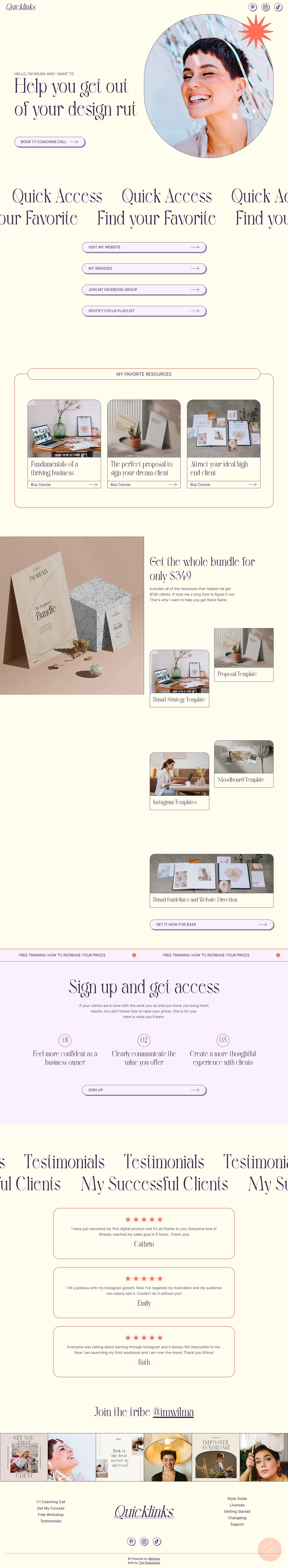 Quicklinks Website Screenshot