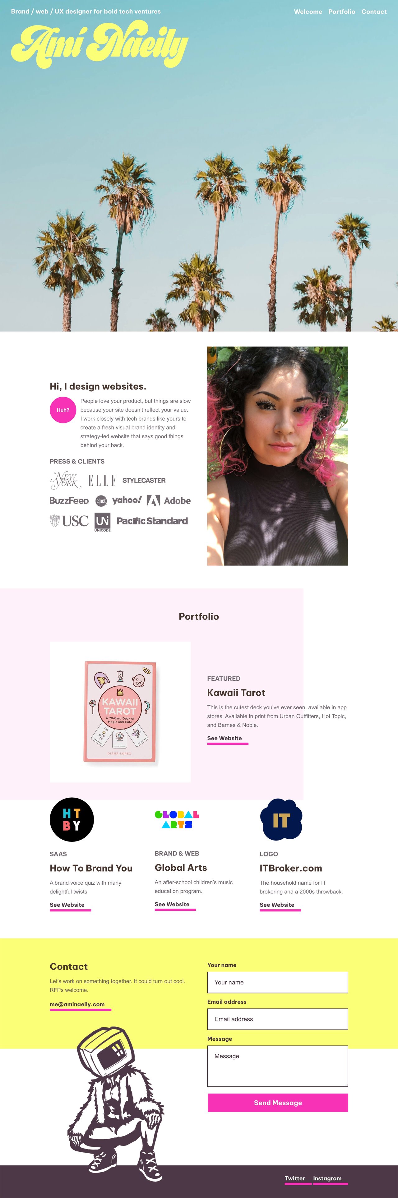 Amí Naeily Website Screenshot