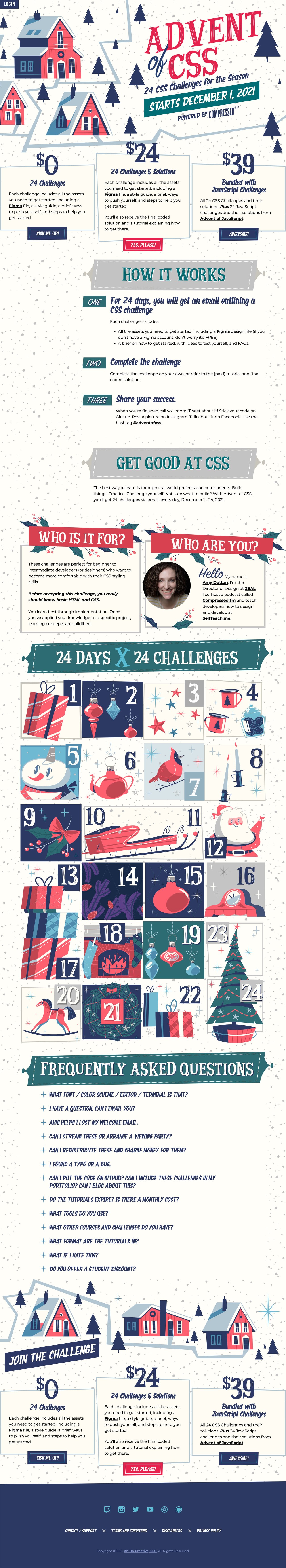 Advent of CSS Website Screenshot