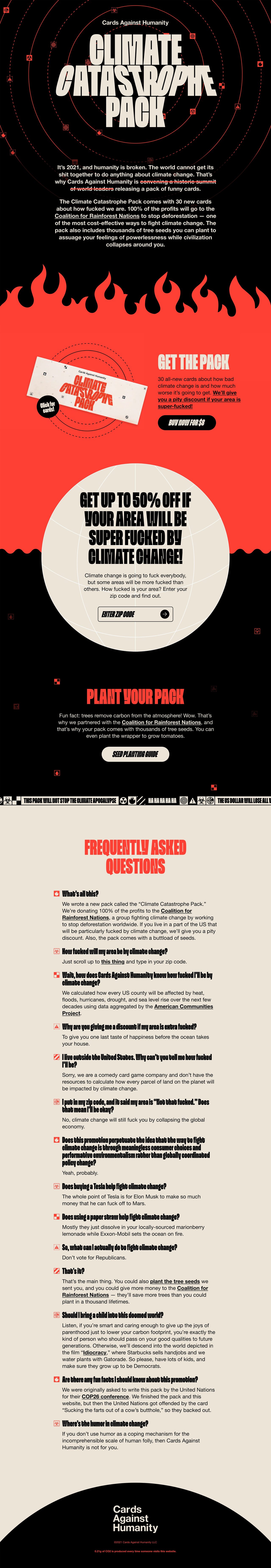Climate Catastrophe Pack Website Screenshot