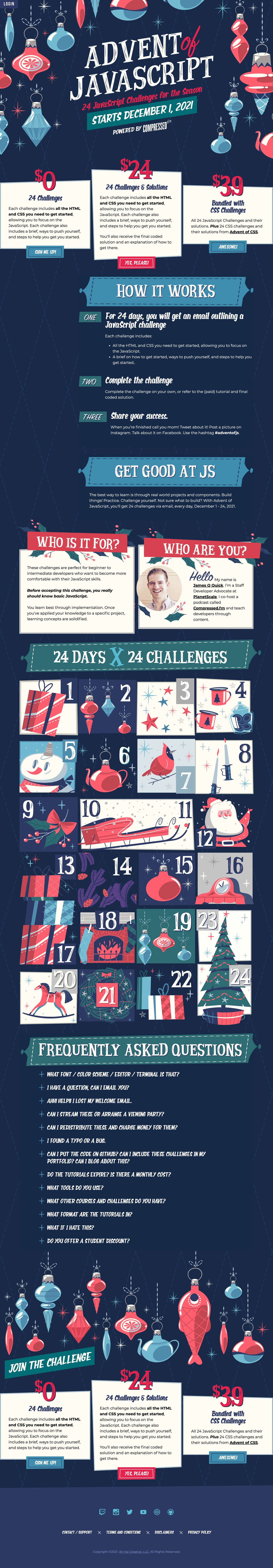 Advent of JS Website Screenshot