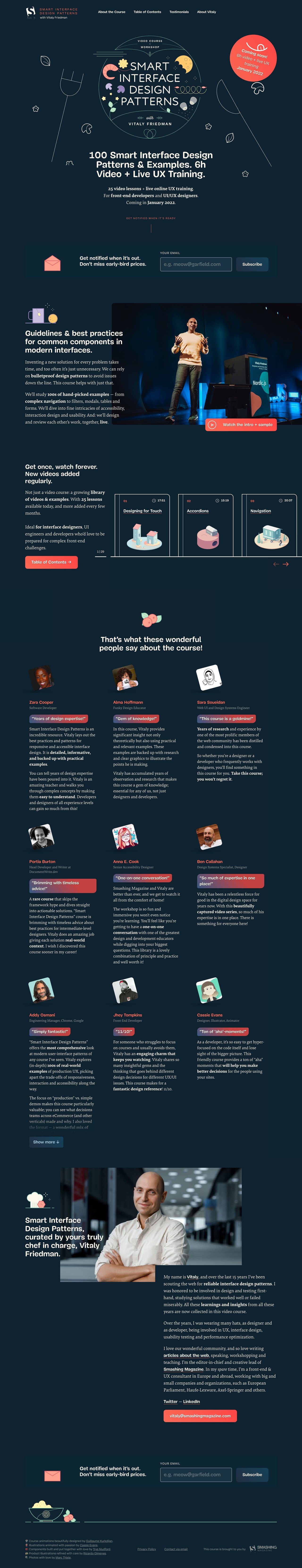 Smart Interface Design Patterns Website Screenshot