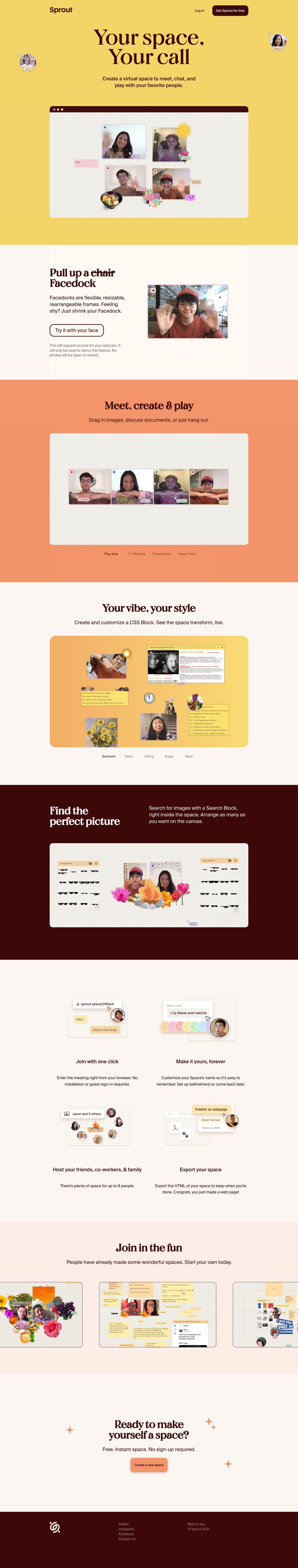 Sprout Website Screenshot