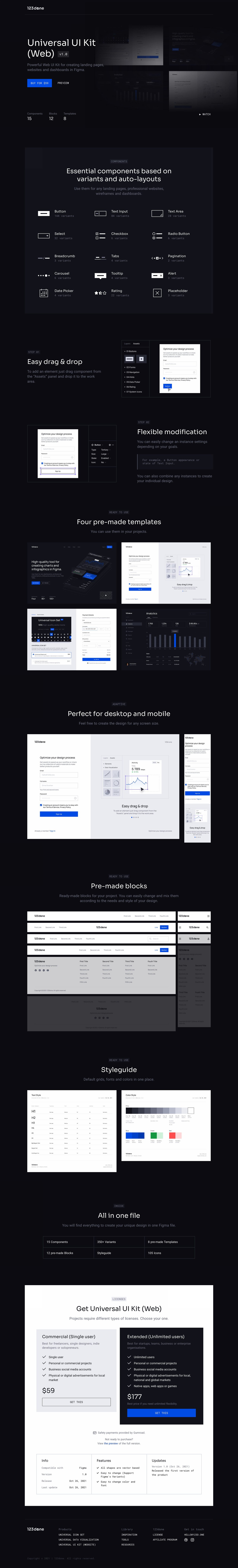 Universal UI Kit for Web Website Screenshot
