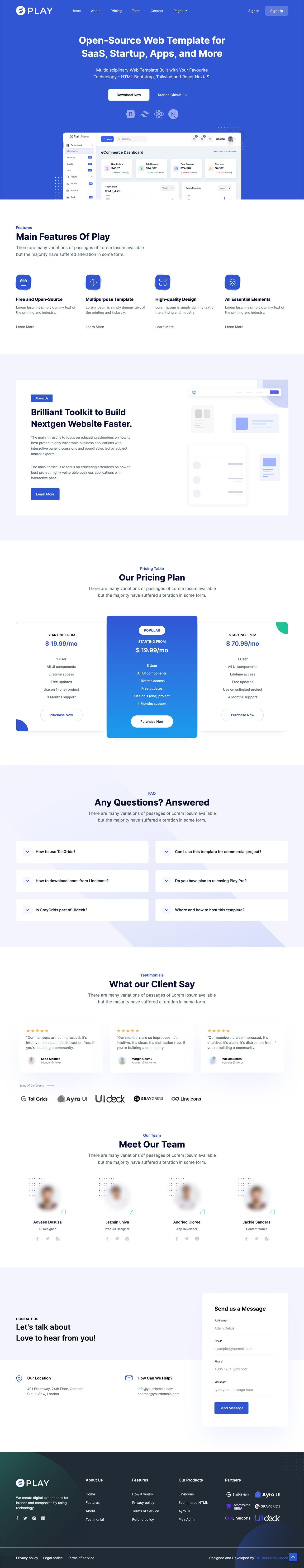 Play Website Screenshot