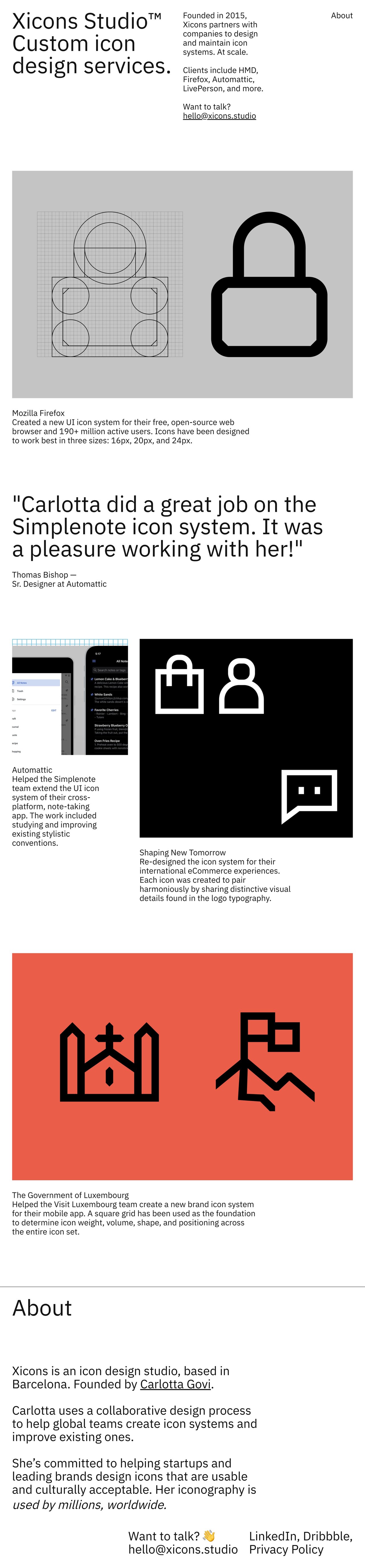 Xicons Studio Website Screenshot