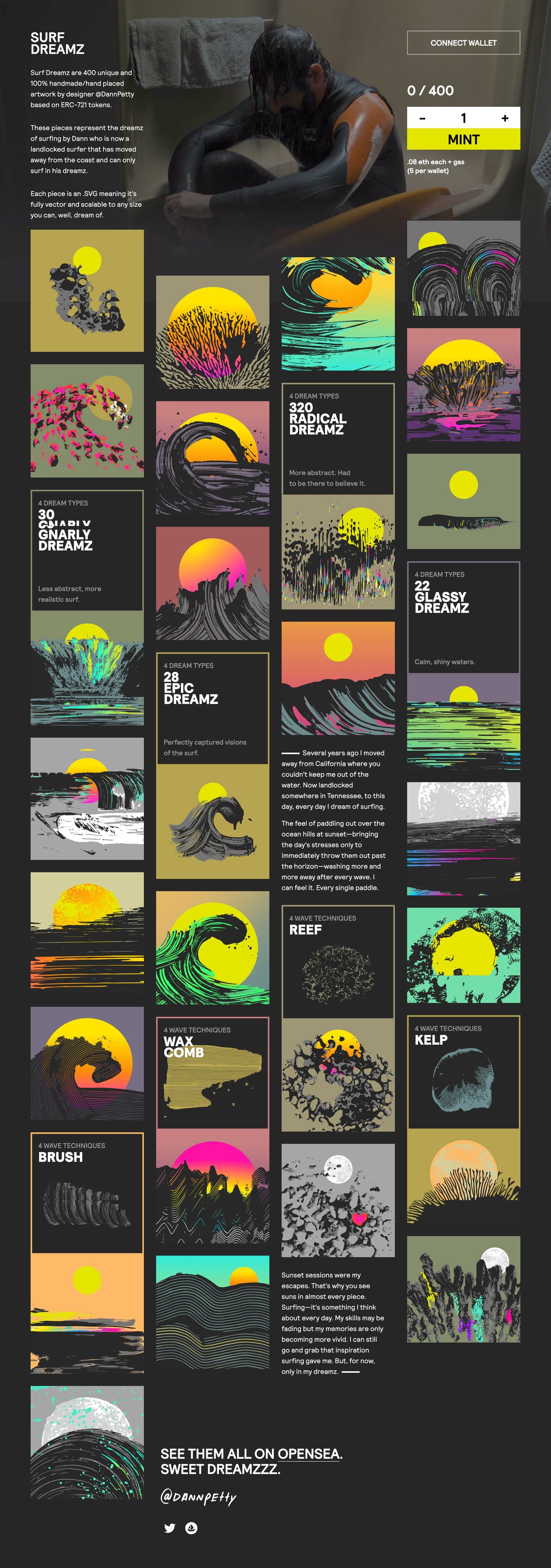 Surf Dreamz Website Screenshot