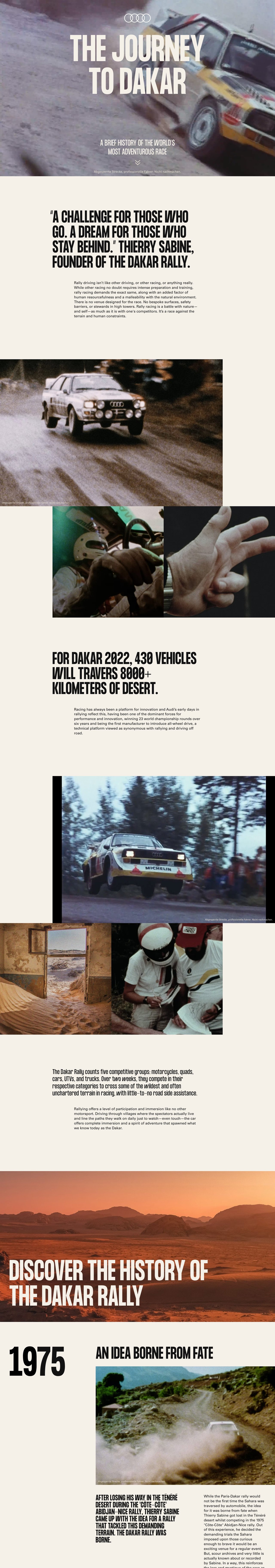 The Journey To Dakar Website Screenshot