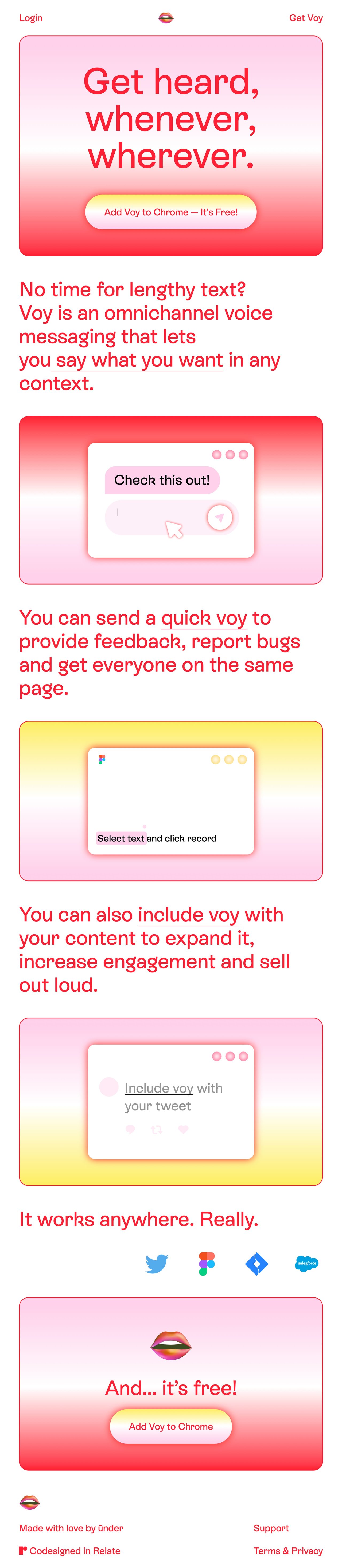 Voy Website Screenshot