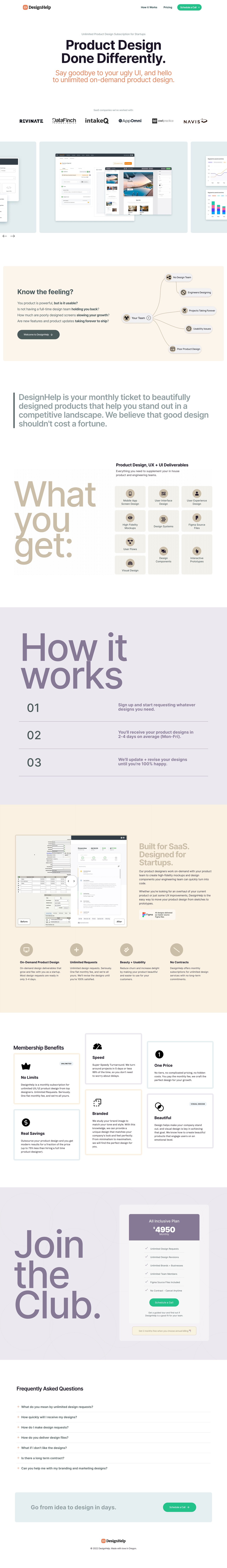DesignHelp Website Screenshot