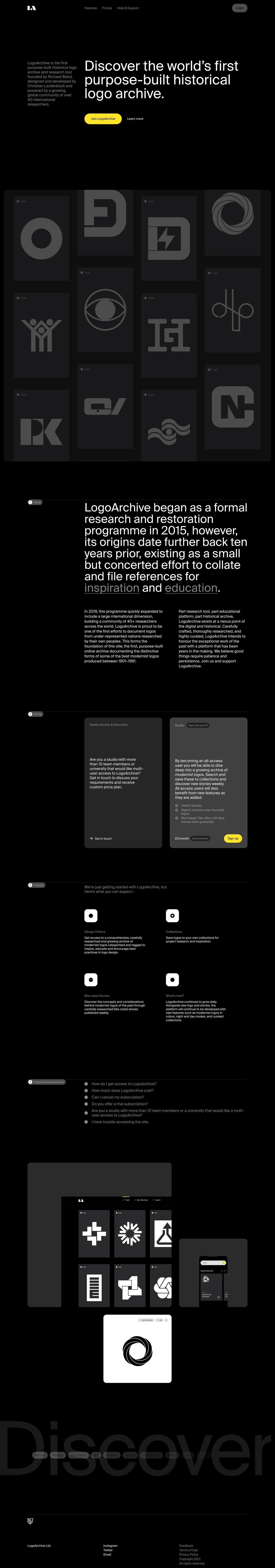 Logo Archive Website Screenshot