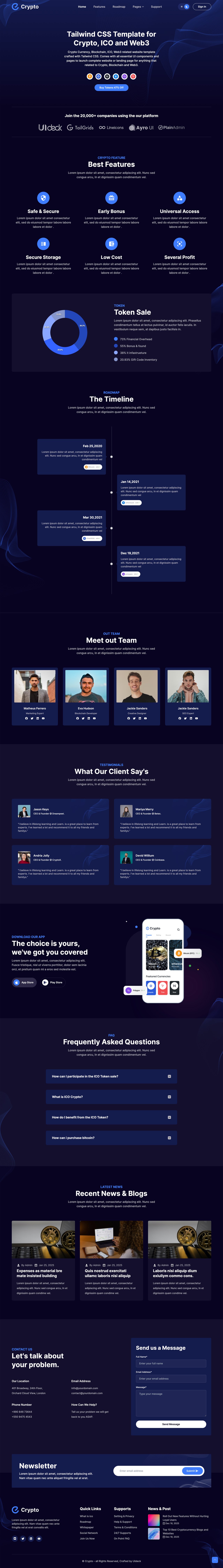 Crypto Website Screenshot