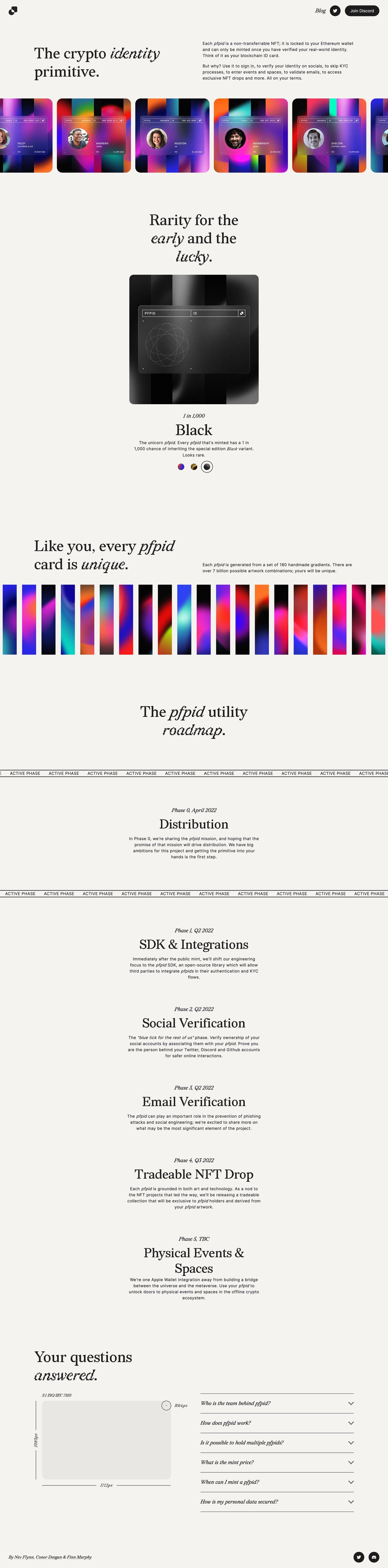 pfpid Website Screenshot