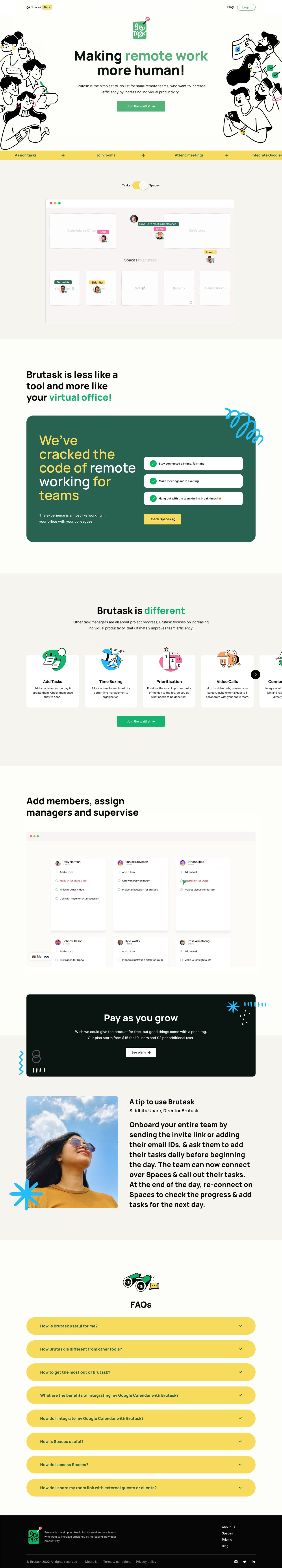 Spaces by Brutask Website Screenshot