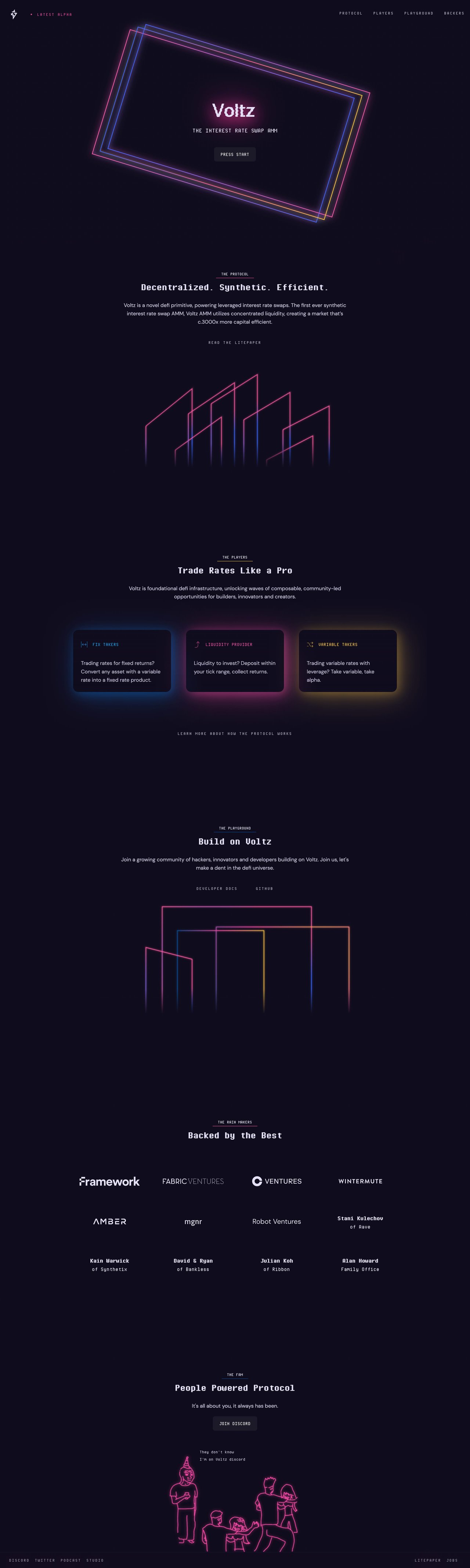 Voltz Website Screenshot