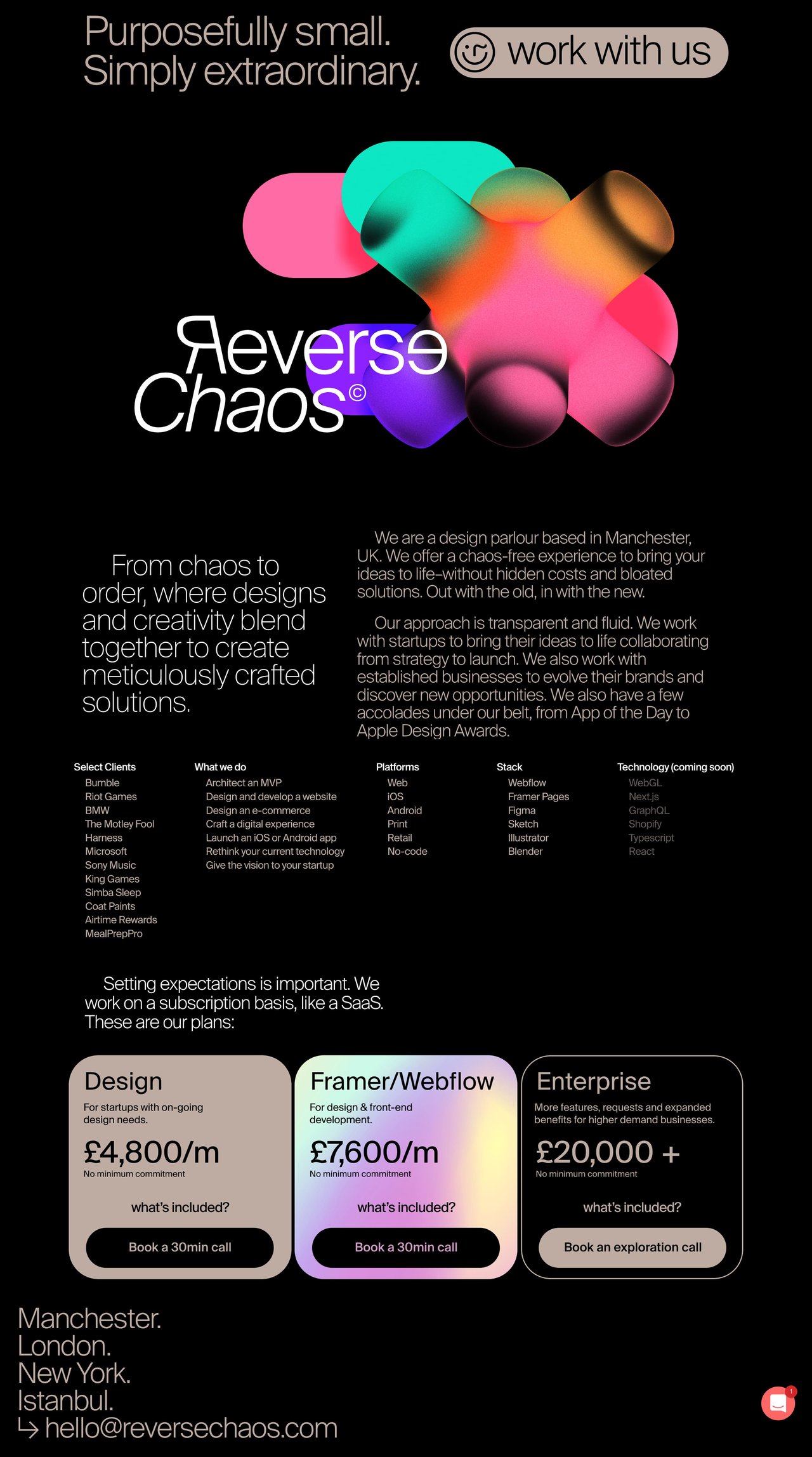 Reverse Chaos Website Screenshot