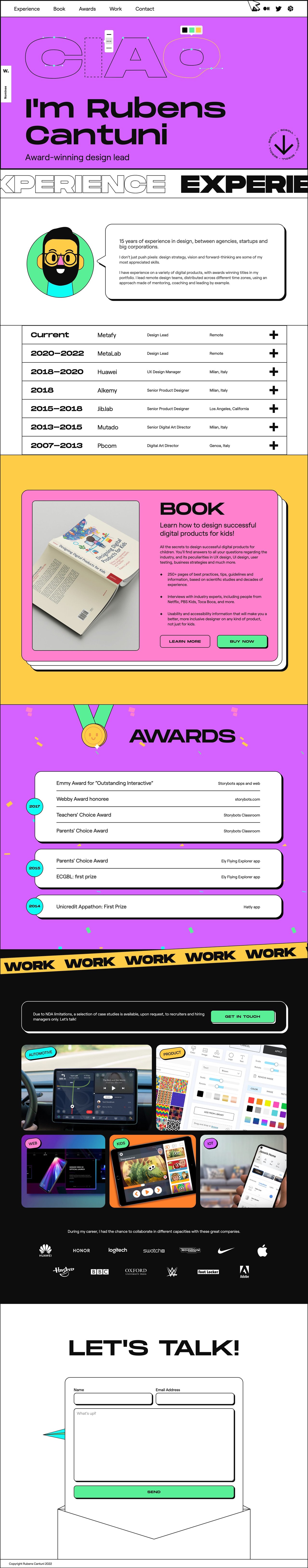 Rubens Cantuni Website Screenshot