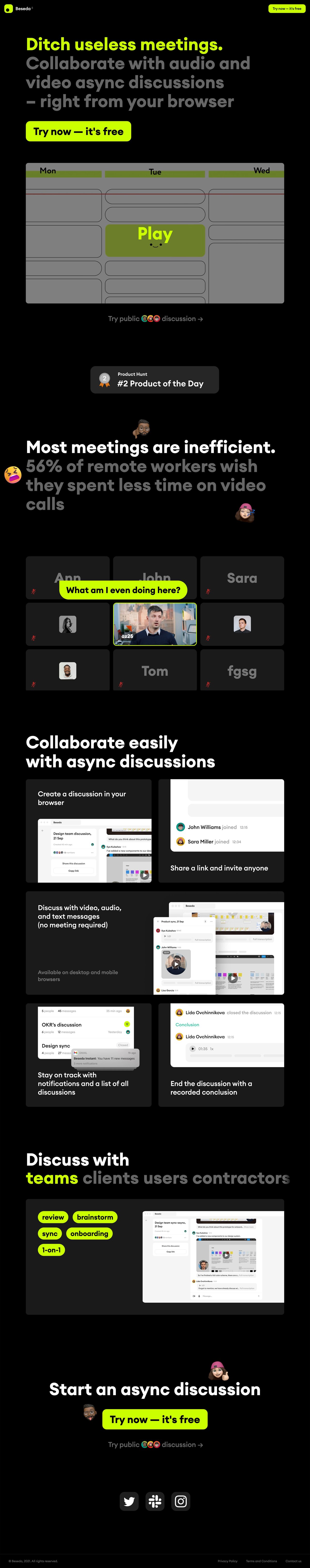 Beseda Website Screenshot