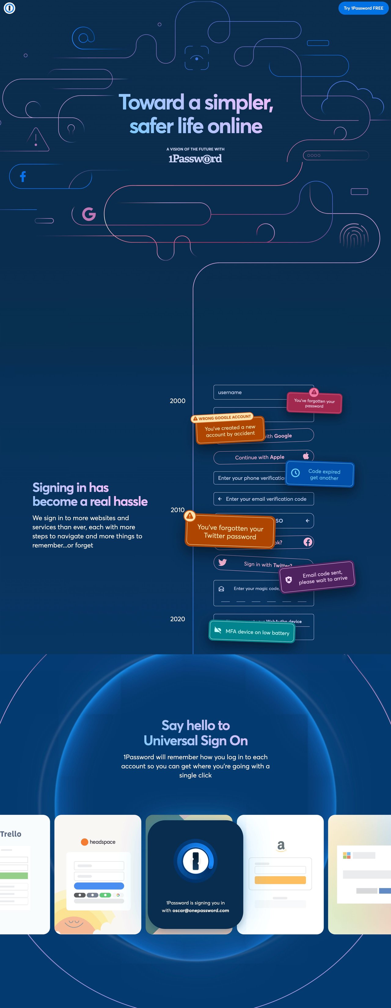 1Password Future Website Screenshot
