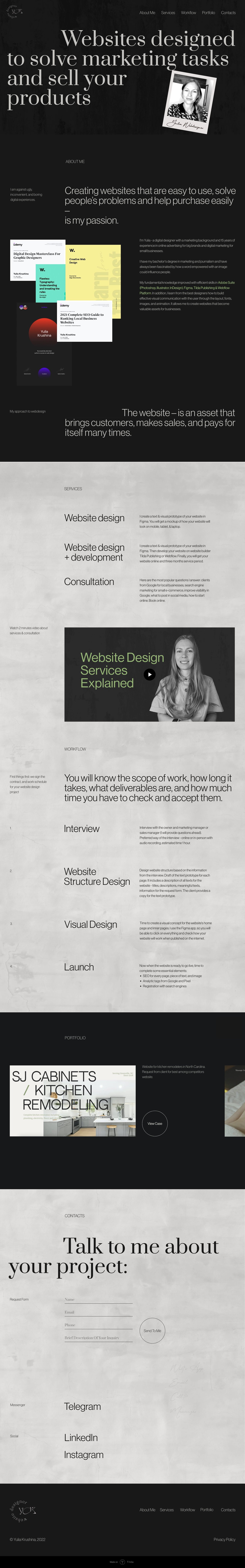 Yulia Krushina Website Screenshot