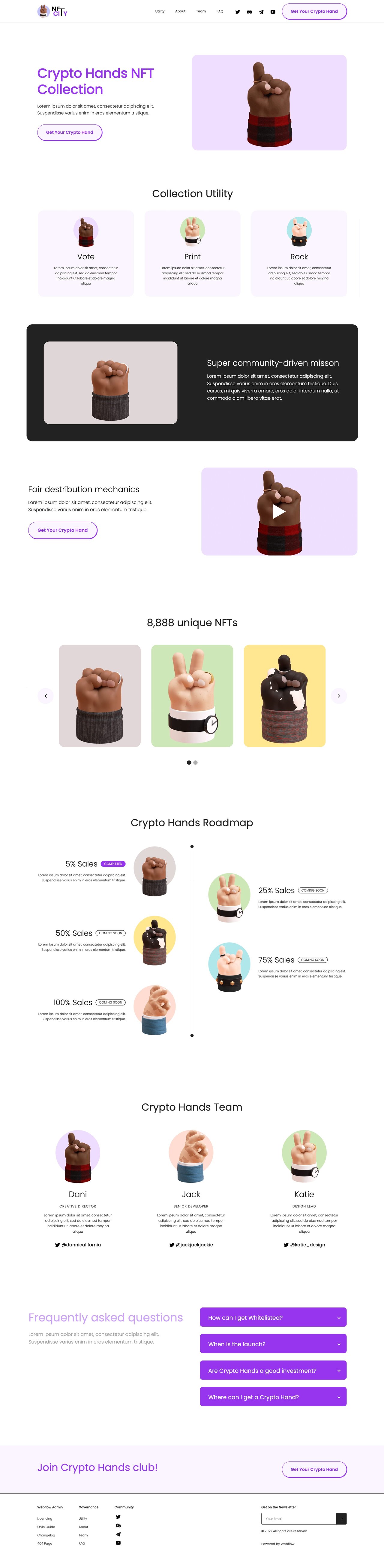 NFT City Website Screenshot