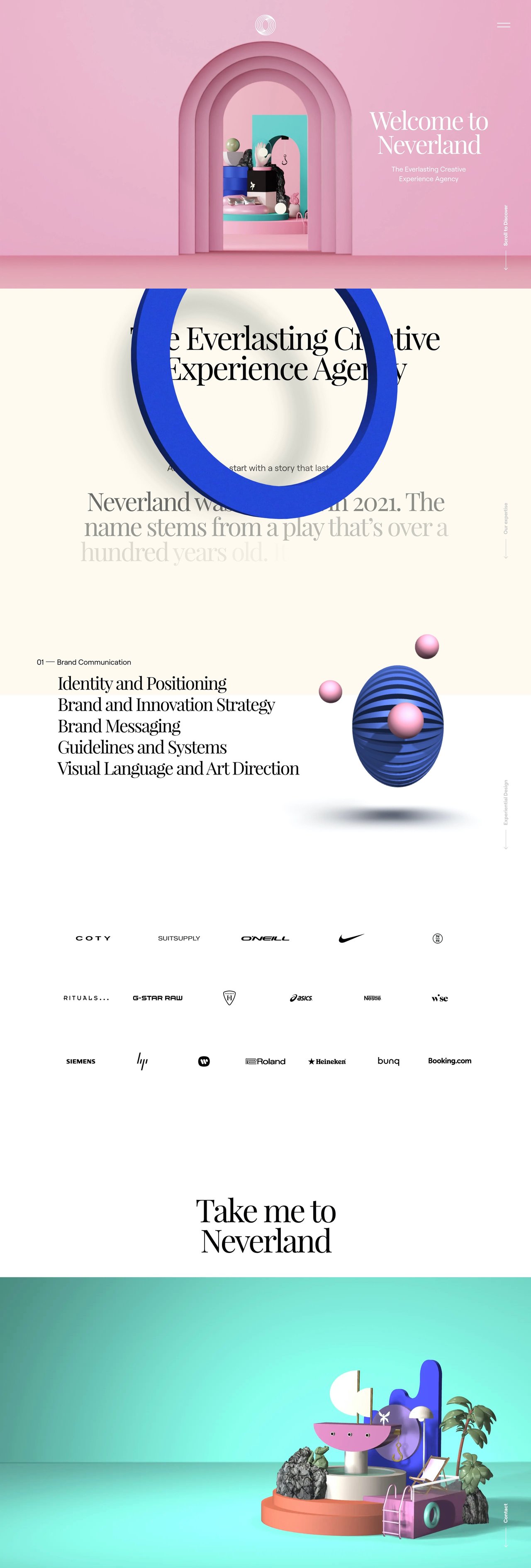 Neverland Website Screenshot