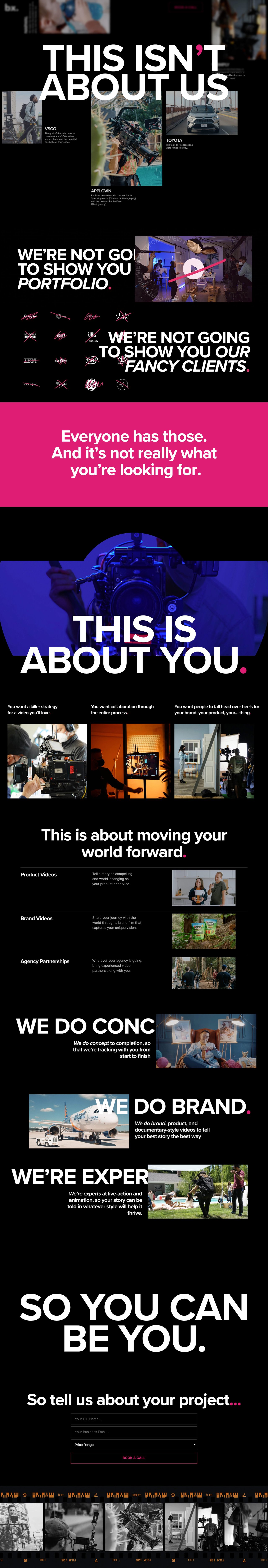 BX Films Website Screenshot