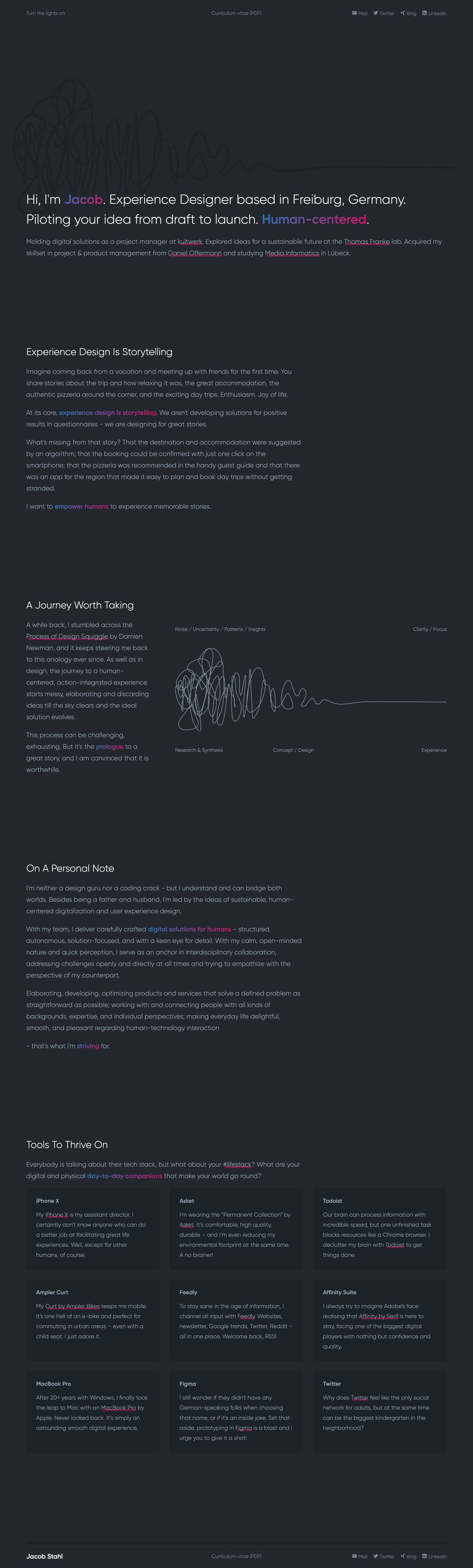 Jacob Stahl Website Screenshot