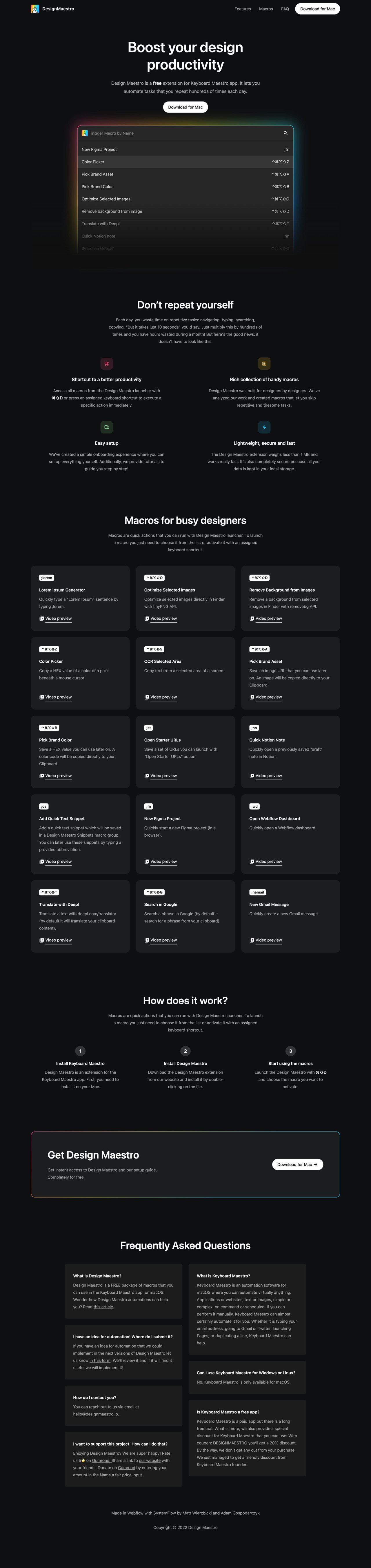 Design Maestro Website Screenshot