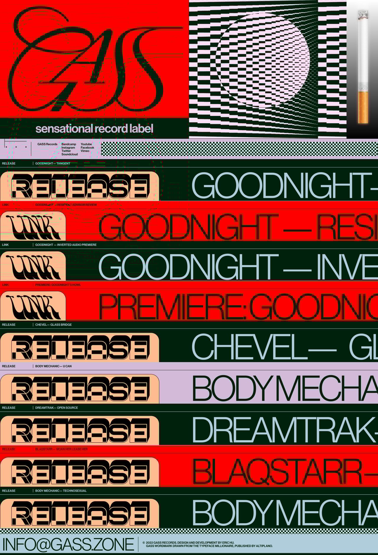 Gass Records Website Screenshot