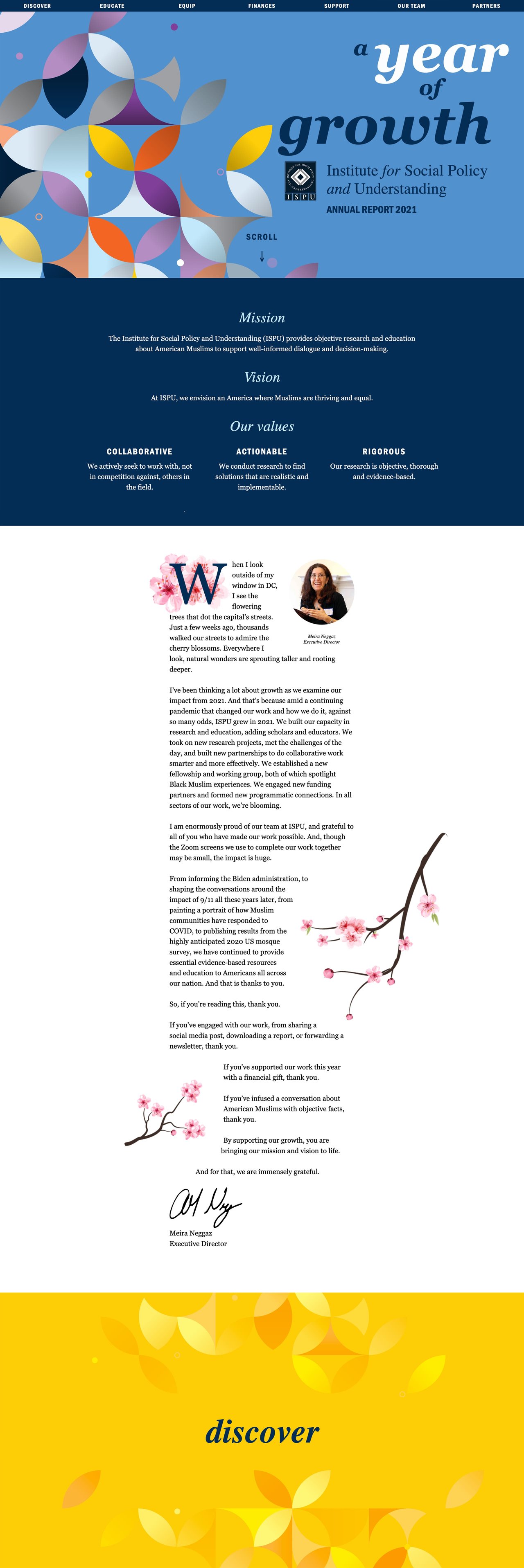 ISPU 2021 Annual Report Website Screenshot