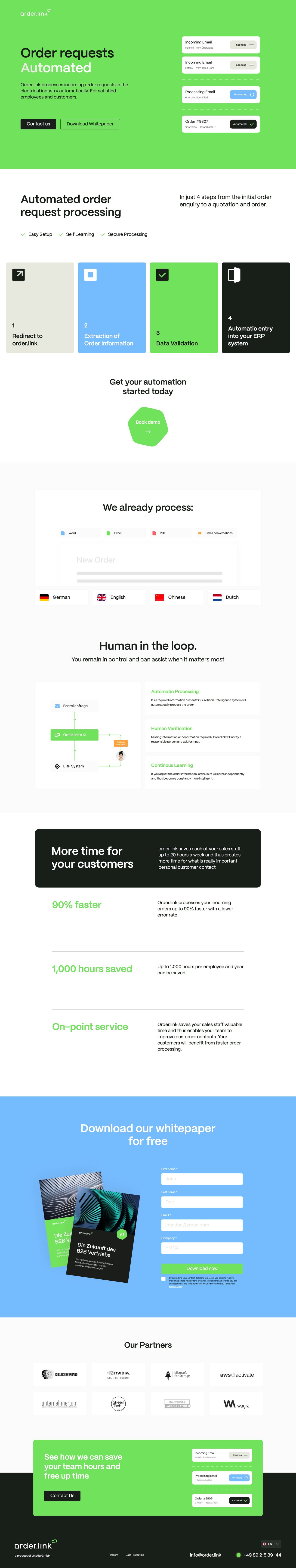 Order.link Website Screenshot