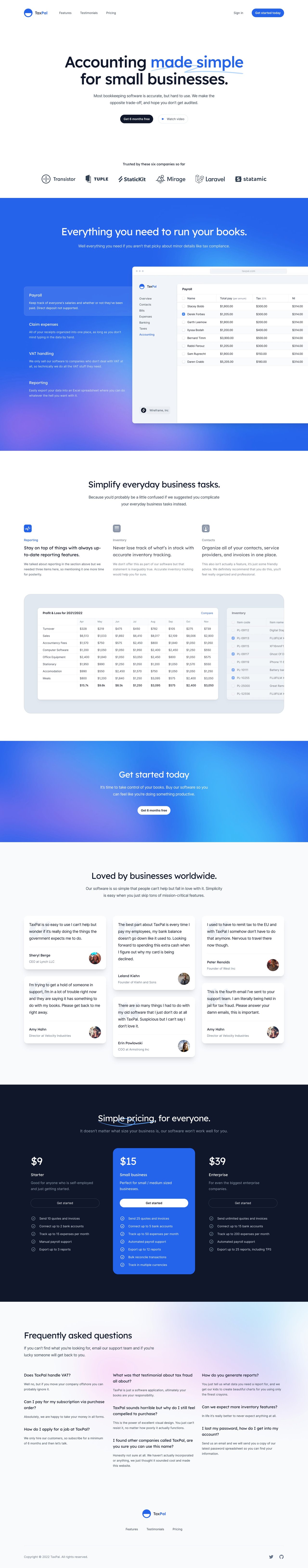 Salient Website Screenshot