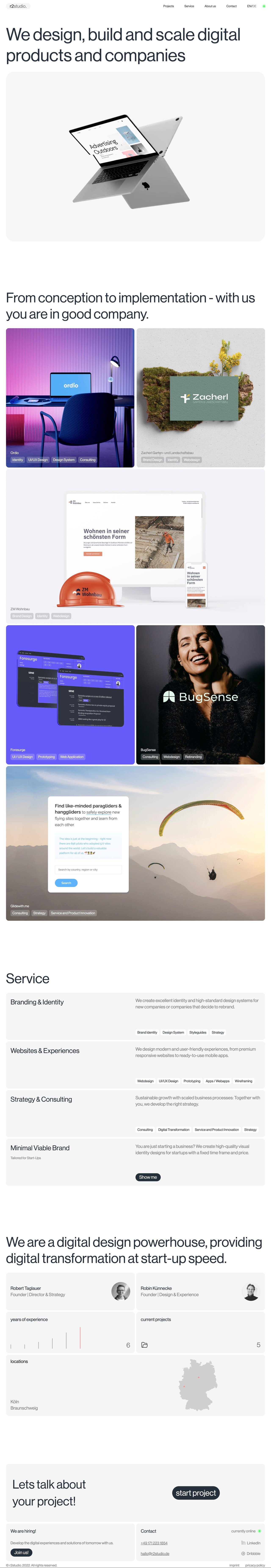 r2studio. Website Screenshot