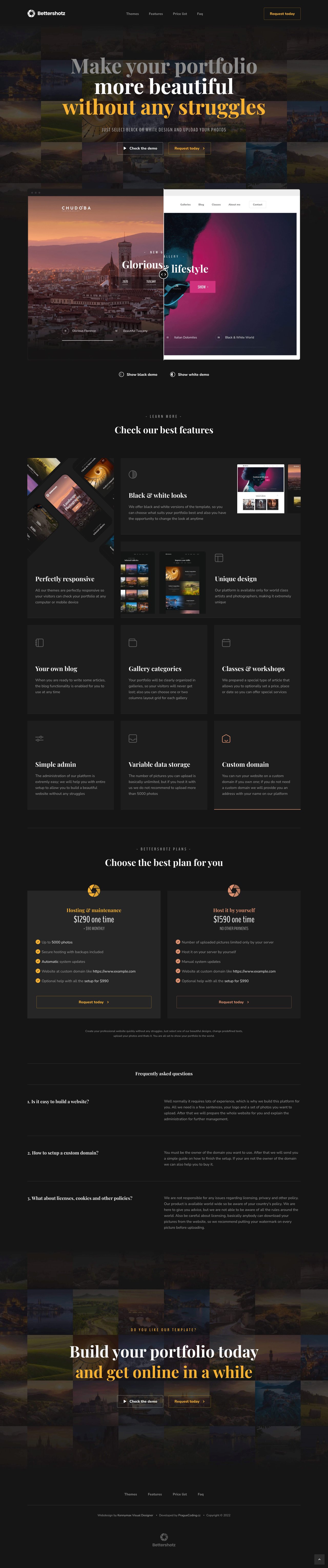 BetterShotz Website Screenshot