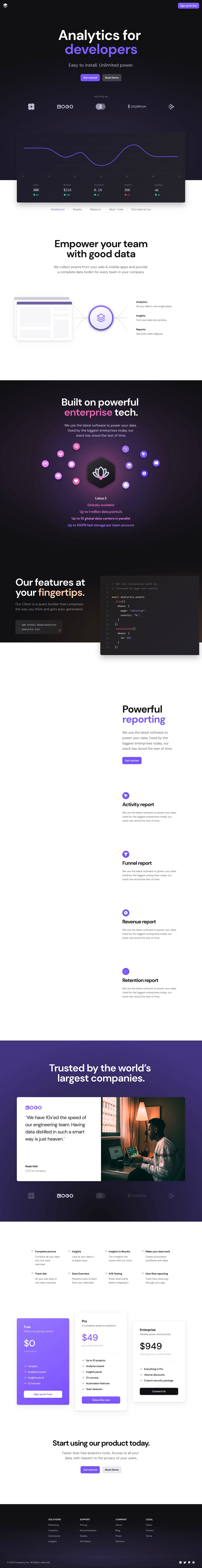 Developer Tools Website Screenshot