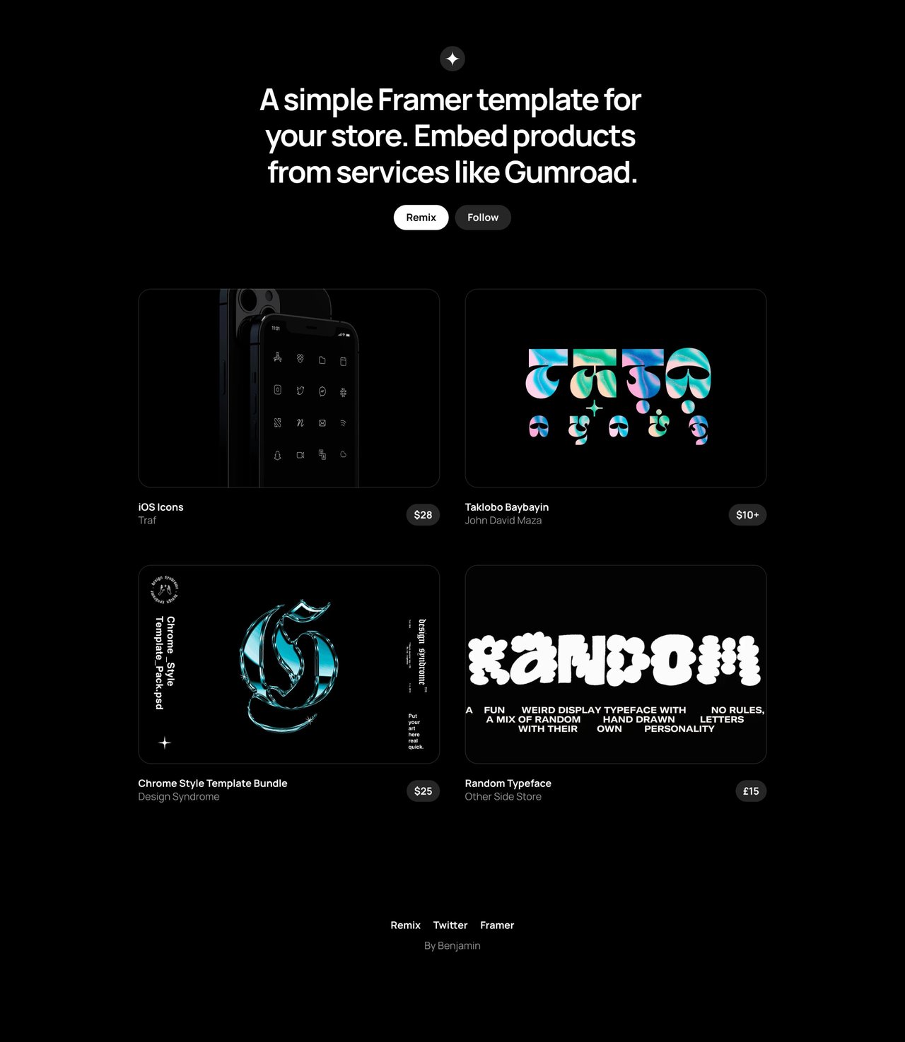Gumroad Shop Website Screenshot