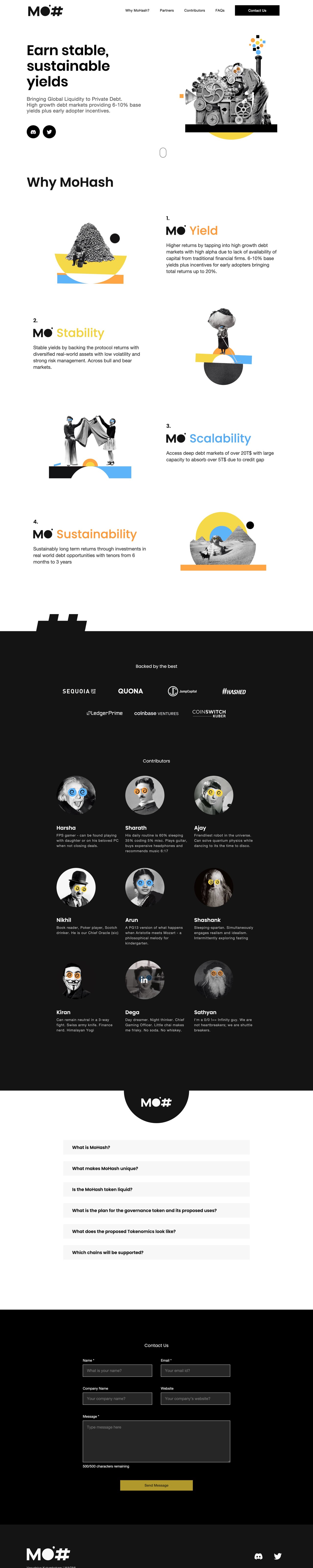 MoHash Website Screenshot