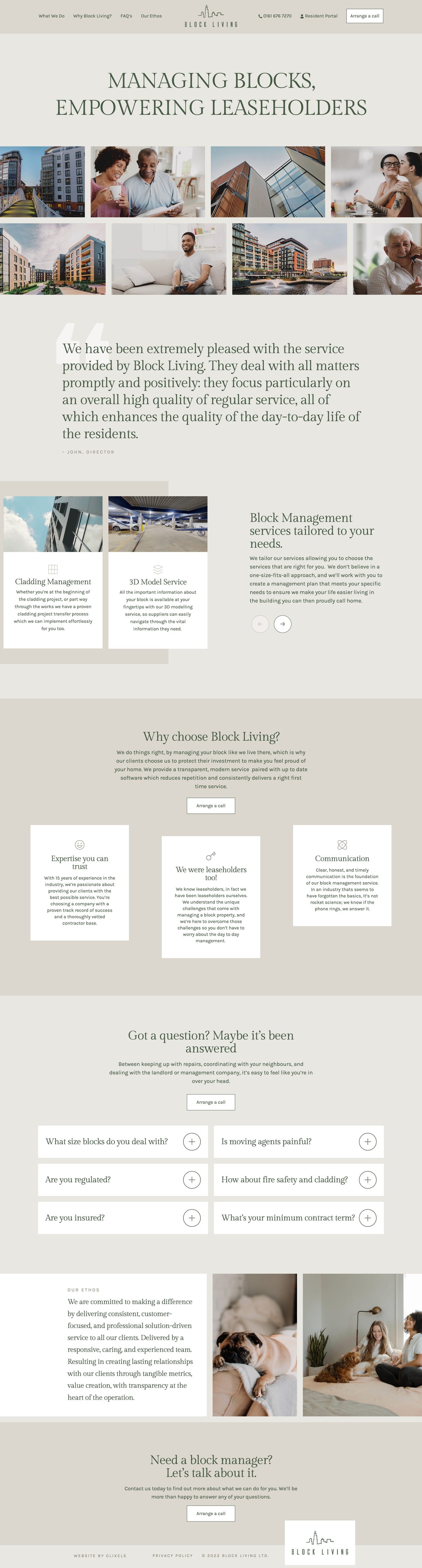Block Living Website Screenshot
