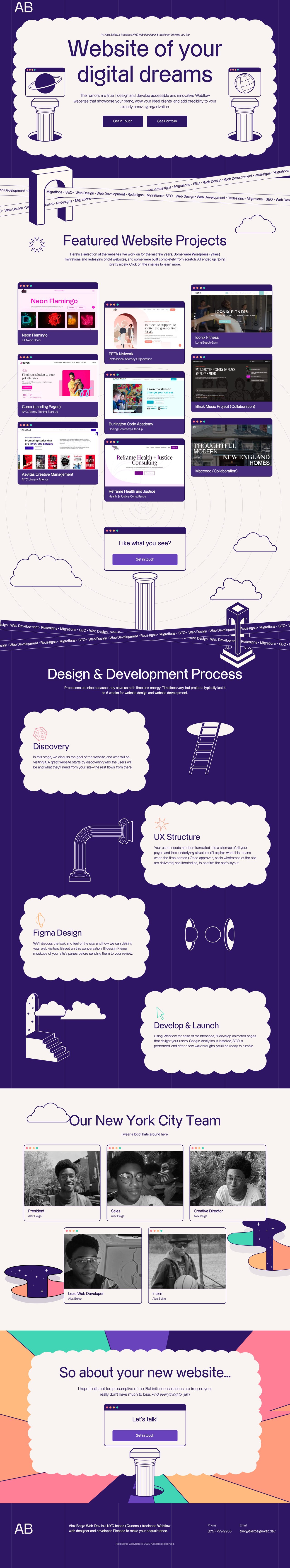 Alex Beige Web Dev Website Screenshot