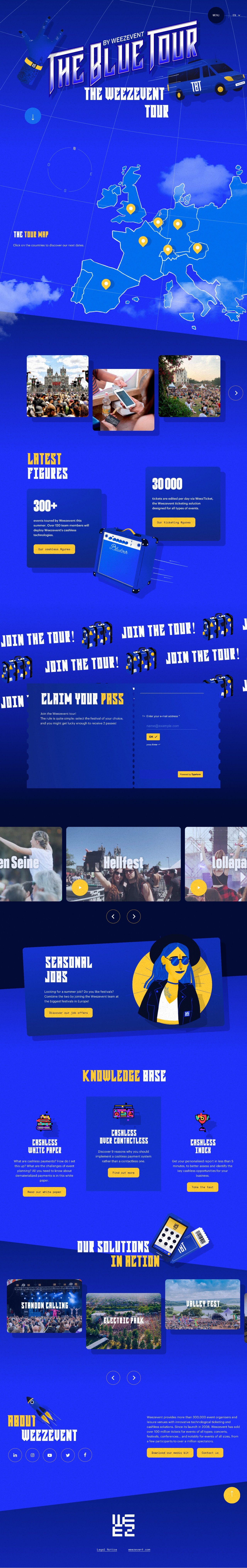 The Blue Tour Website Screenshot