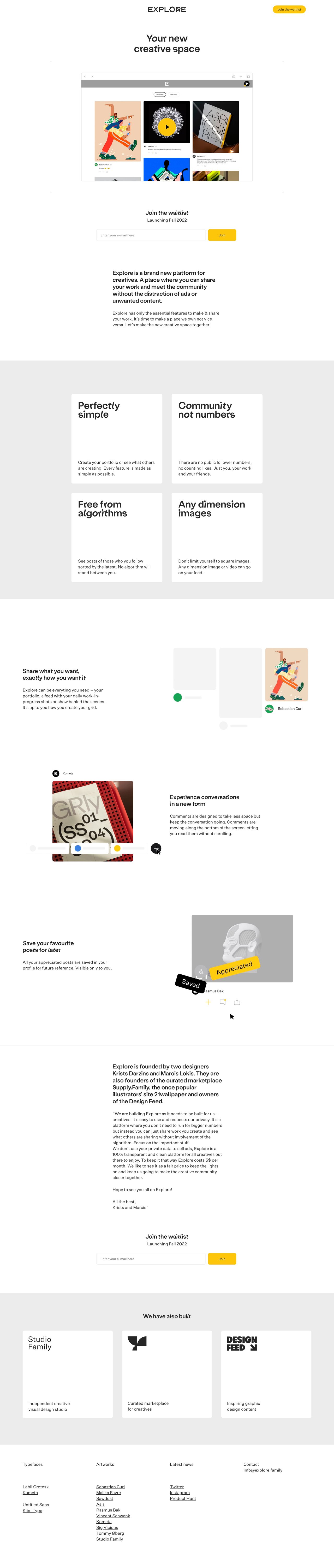 Explore Website Screenshot