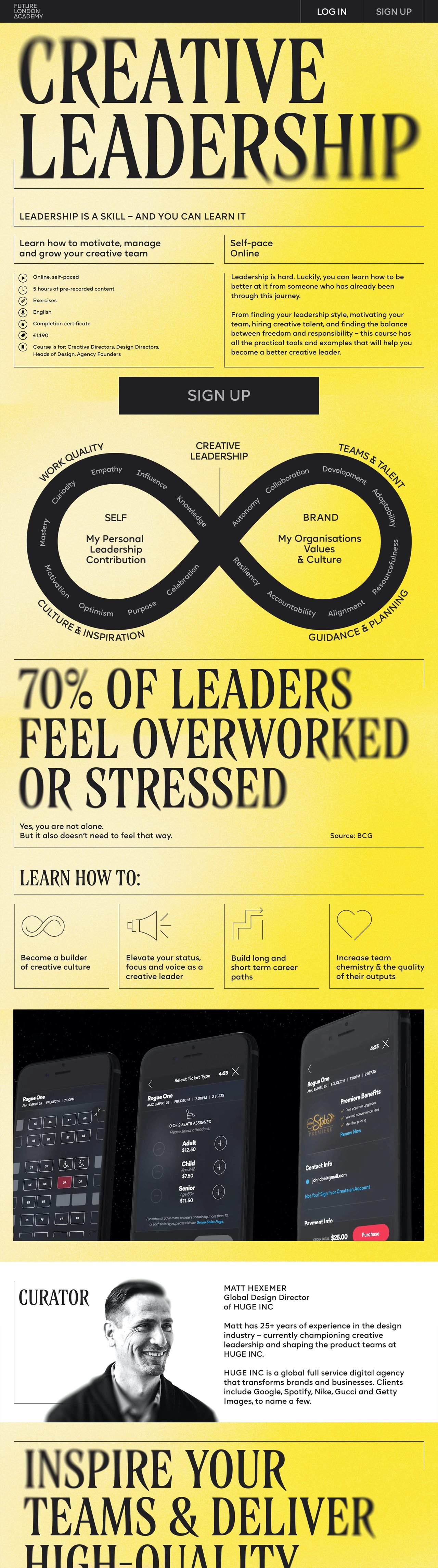 Creative Leadership Website Screenshot