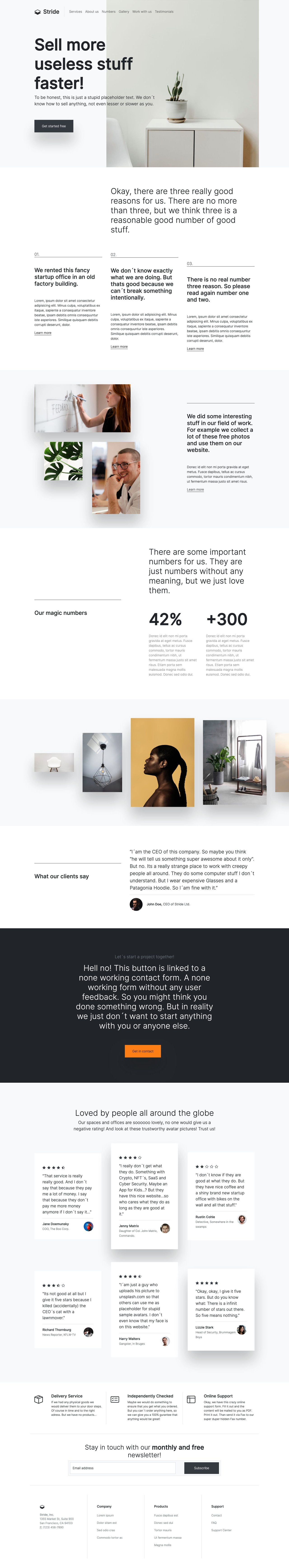 Stride Website Screenshot