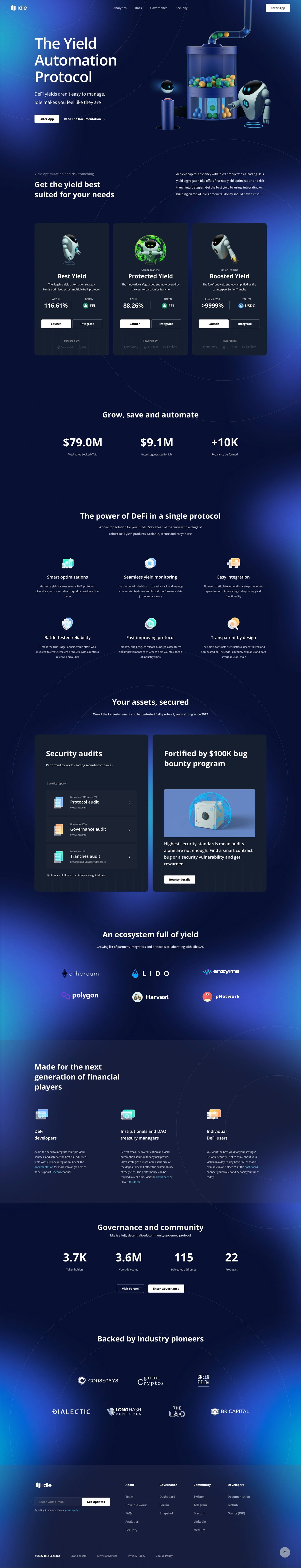 Idle Finance Website Screenshot
