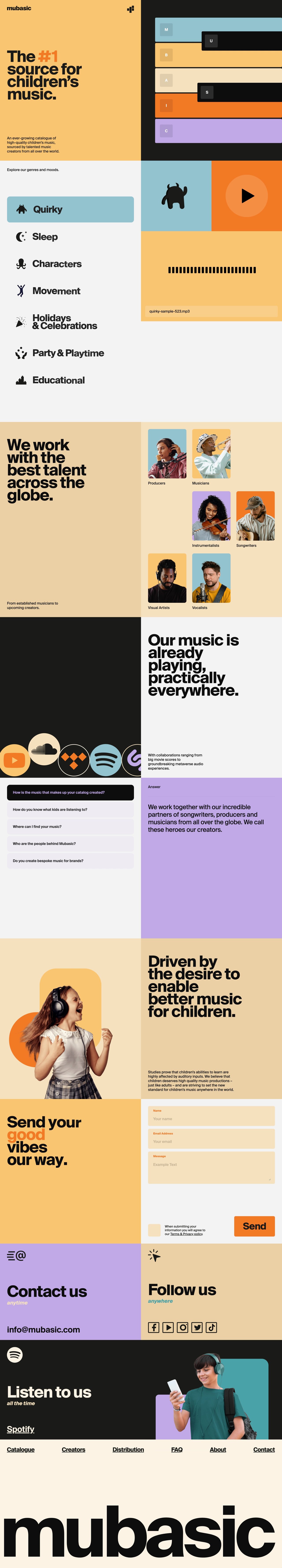 Mubasic Website Screenshot