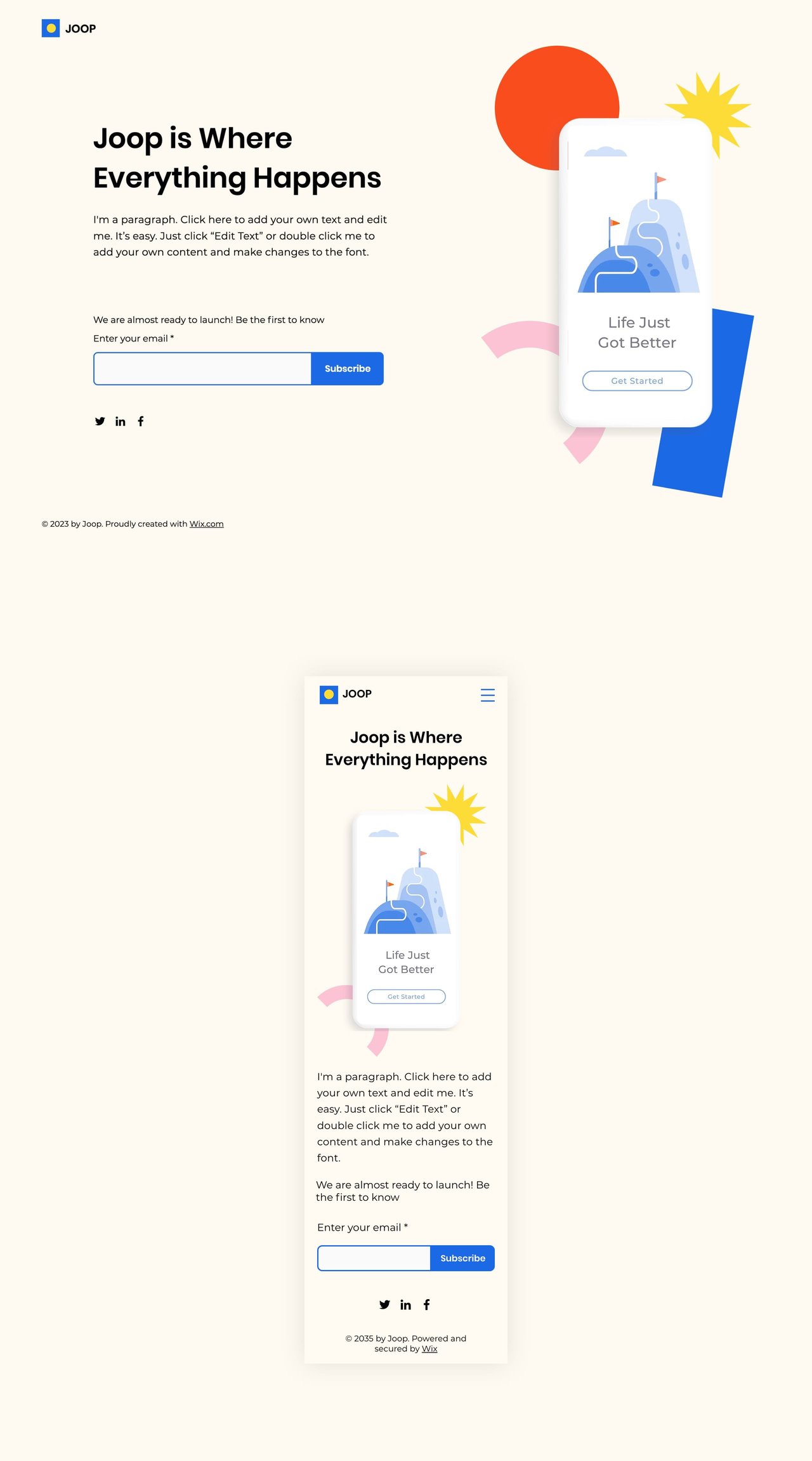 Joop Website Screenshot