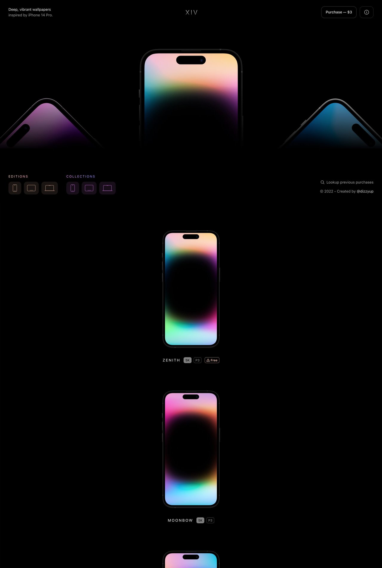 XIV Wallpapers Website Screenshot