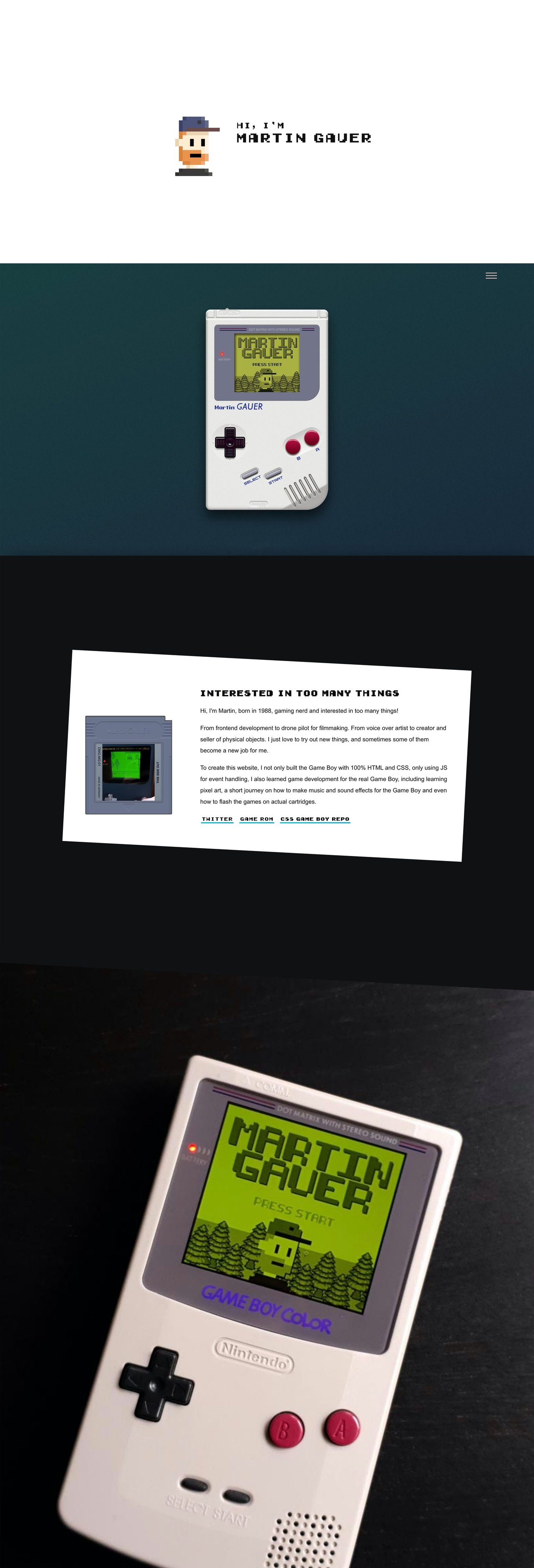 Martin Gauer Website Screenshot