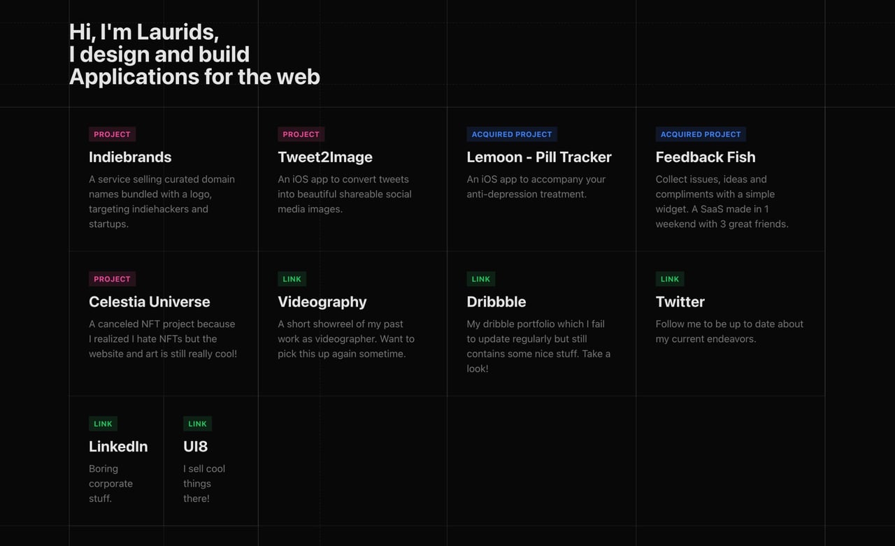 Laurids Kern Website Screenshot